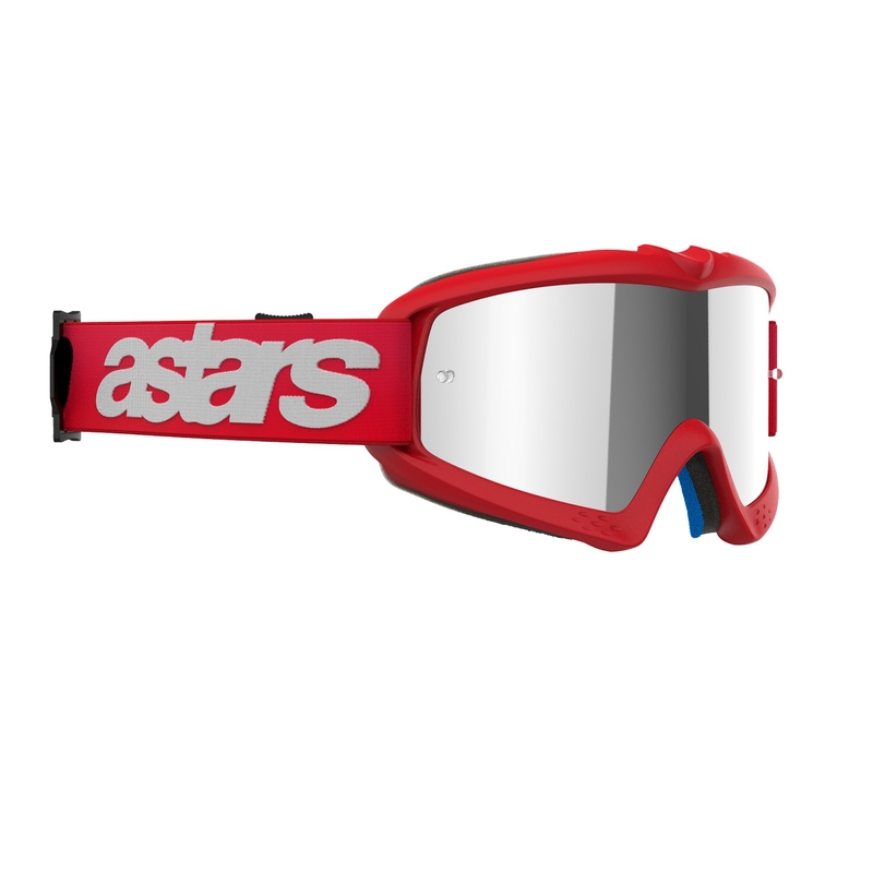 Motokros očala Alpinestars Vision Youth Blaze Red s srebrno zrcalno lečo