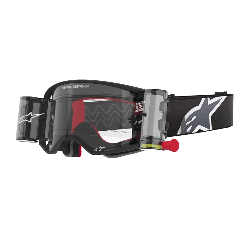 Alpinestars Supertech Corp ROLL-OFF Wide Vision motokros očala črno-siva s prozornim steklom