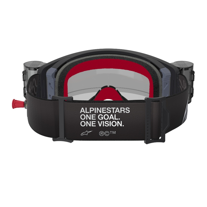 Alpinestars Supertech Corp ROLL-OFF Wide Vision motokros očala črno-siva s prozornim steklom