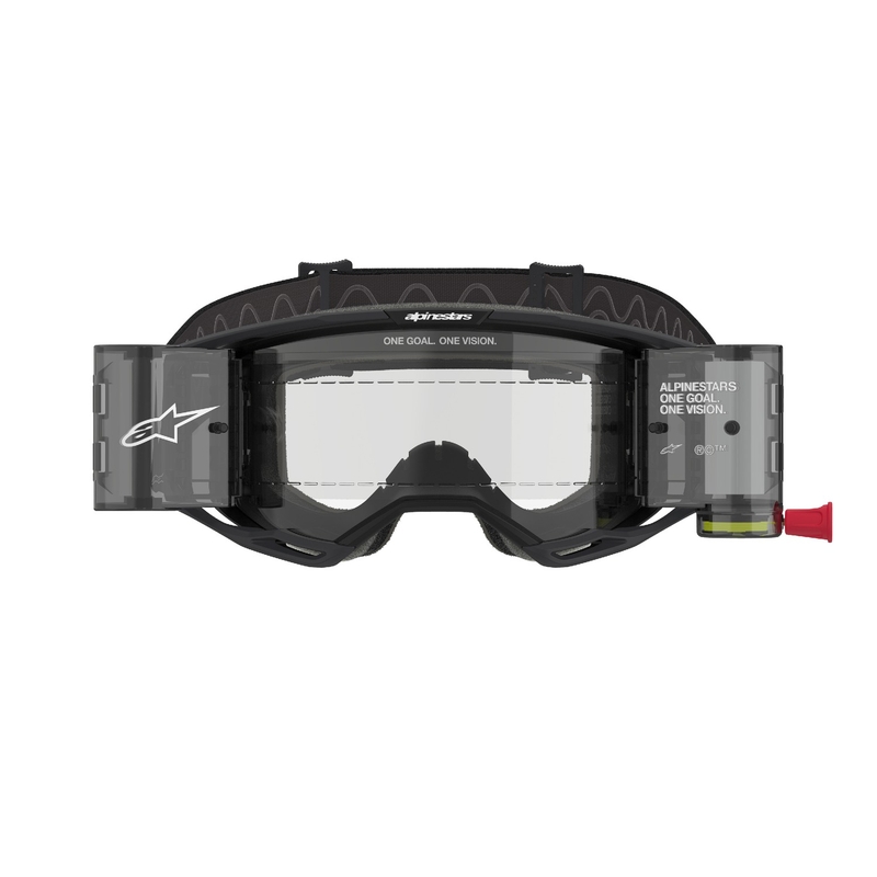 Alpinestars Vision 8 Corp ROLL-OFF Wide Vision motokros očala črna s prozornim steklom