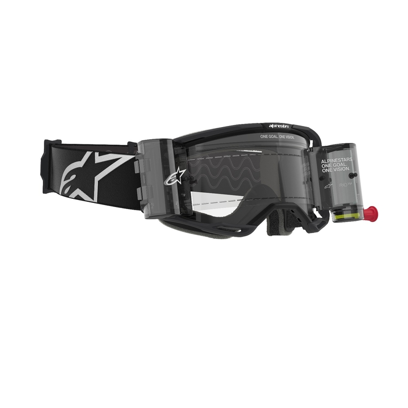 Alpinestars Vision 8 Corp ROLL-OFF Wide Vision motokros očala črna s prozornim steklom
