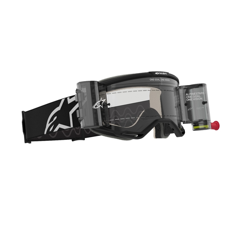 Alpinestars Vision 5 Corp ROLL-OFF Wide Vision motokros očala črna s prozornim steklom