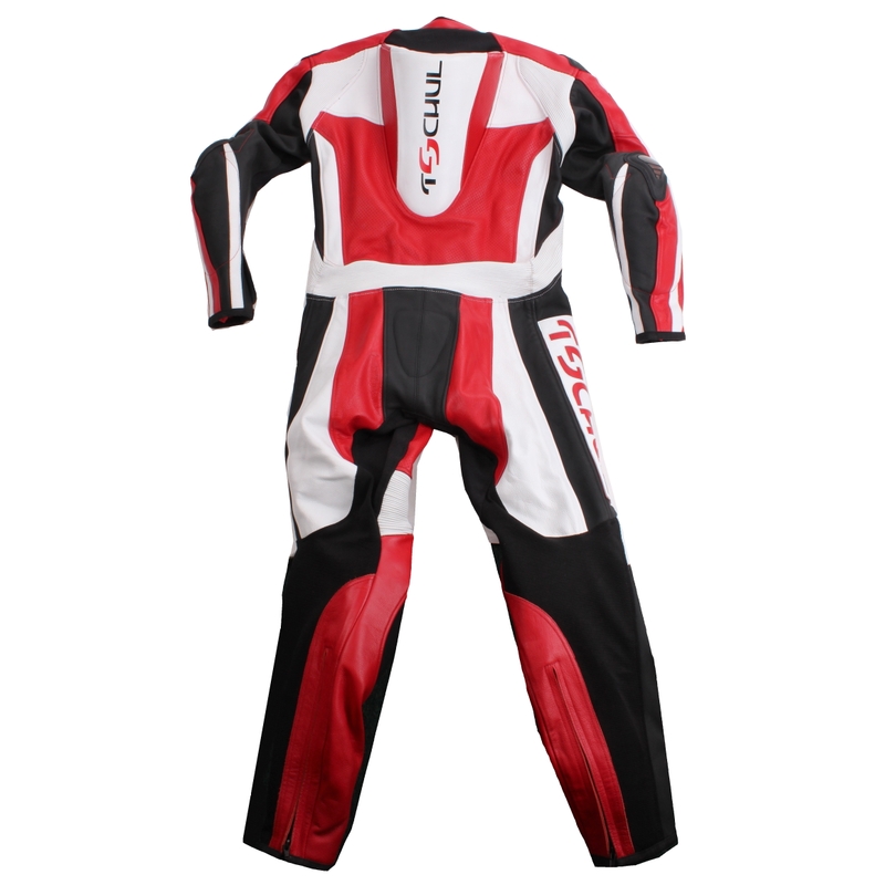 Enodelni kombinezon Tschul Race črno-rdeče-beli kombinezon za tekme razprodaja