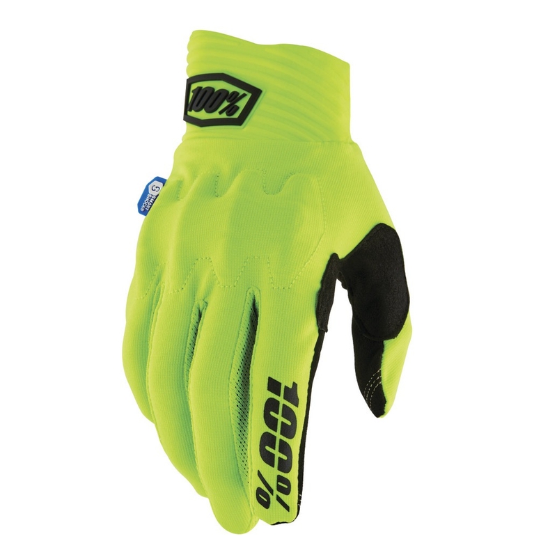 Rokavice za motokros 100% Cognito Smart Shock fluo rumene