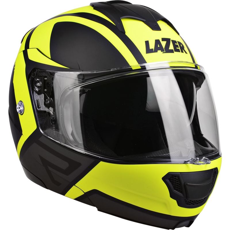 Zložljiva motoristična čelada Lazer Lugano Z-Generation black-fluo yellow