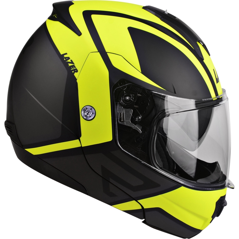 Zložljiva motoristična čelada Lazer Lugano Z-Generation black-fluo yellow