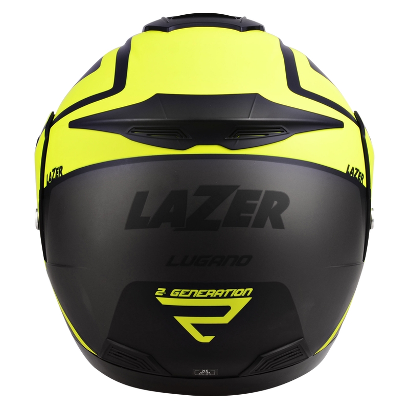 Zložljiva motoristična čelada Lazer Lugano Z-Generation black-fluo yellow