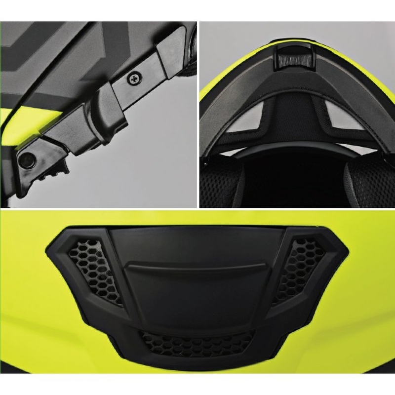 Zložljiva motoristična čelada Lazer Lugano Z-Generation black-fluo yellow