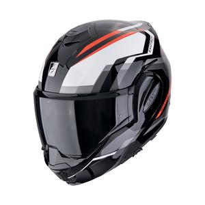 Motoristična čelada na preklop Scorpion EXO-TECH EVO FURIO črno-rdeča