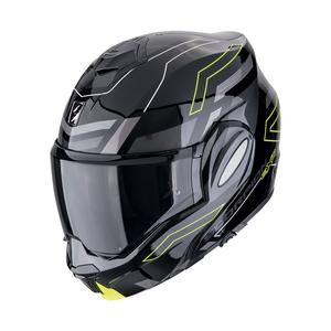 Motoristična čelada na preklop Scorpion EXO-TECH EVO CONQUER črno-fluo rumena