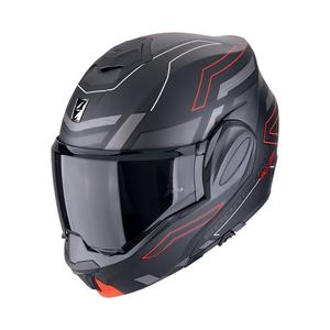 Motoristična čelada na preklop Scorpion EXO-TECH EVO CONQUER mat črno-rdeča
