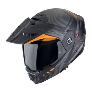 Motoristična čelada na preklop Scorpion ADX-2 LEWIS mat črno-oranžna