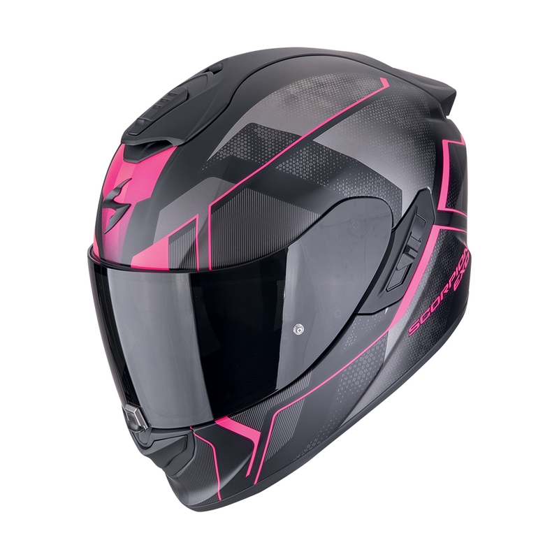 Integralna motoristična čelada Scorpion EXO-1400 EVO II AIR INTENSIO mat črno-roza razprodaja