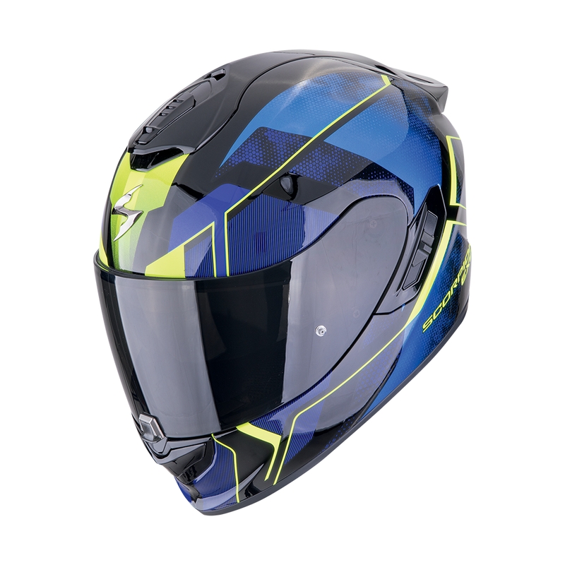 Integralna motoristična čelada Scorpion EXO-1400 EVO II AIR INTENSIO črno-modra razprodaja