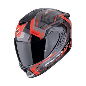 Integralna motoristična čelada Scorpion EXO-1400 EVO II AIR LINART črno-rdeča