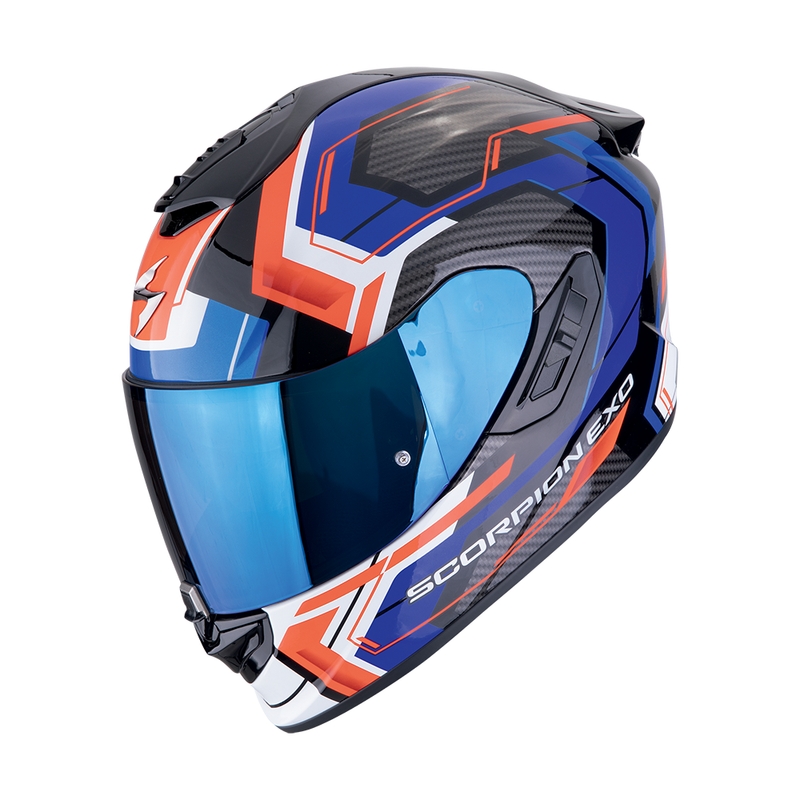 Integralna motoristična čelada Scorpion EXO-1400 EVO II AIR LINART črno-modra-rdeča