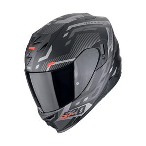 Integralna motoristična čelada Scorpion EXO-520 EVO AIR RANKA mat črno-srebrno-rdeča
