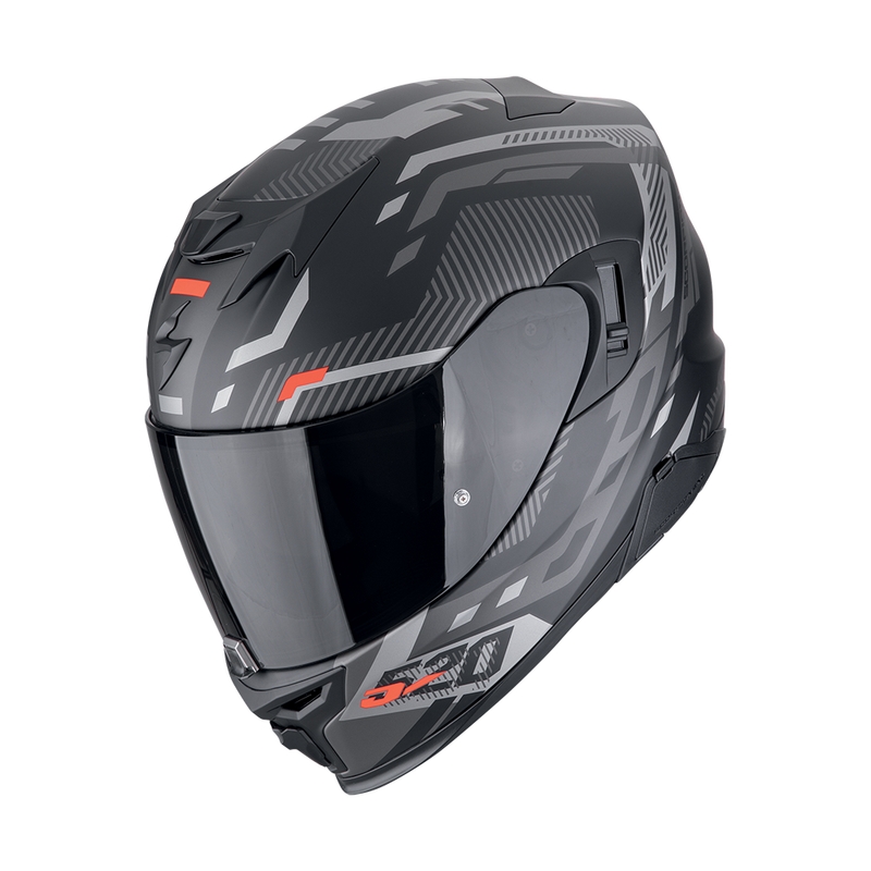 Integralna motoristična čelada Scorpion EXO-520 EVO AIR RANKA mat črno-srebrno-rdeča razprodaja