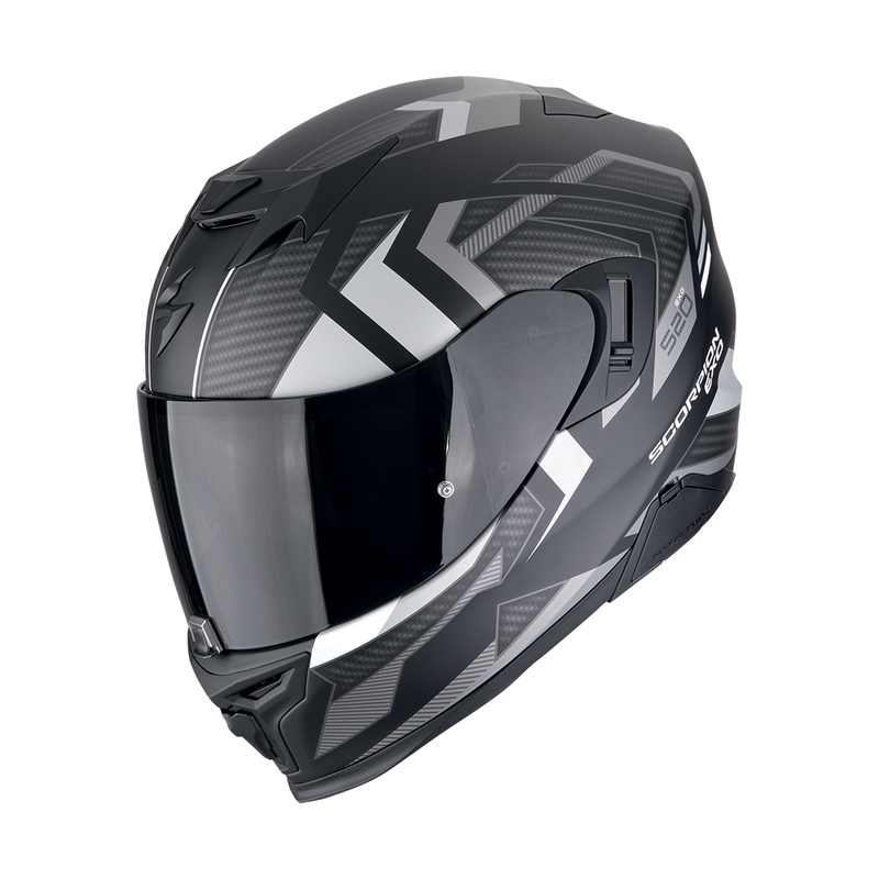 Integralna motoristična čelada Scorpion EXO-520 EVO AIR SENSUS mat črno-srebrna razprodaja