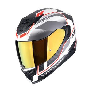 Integralna motoristična čelada Scorpion EXO-520 EVO AIR LENA mat belo-srebrno-rdeča