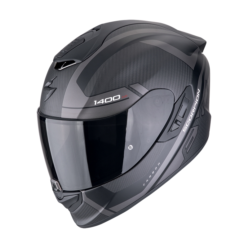 Integralna motoristična čelada Scorpion EXO-1400 EVO II CARBON AIR ENKO mat črno-srebrna razprodaja