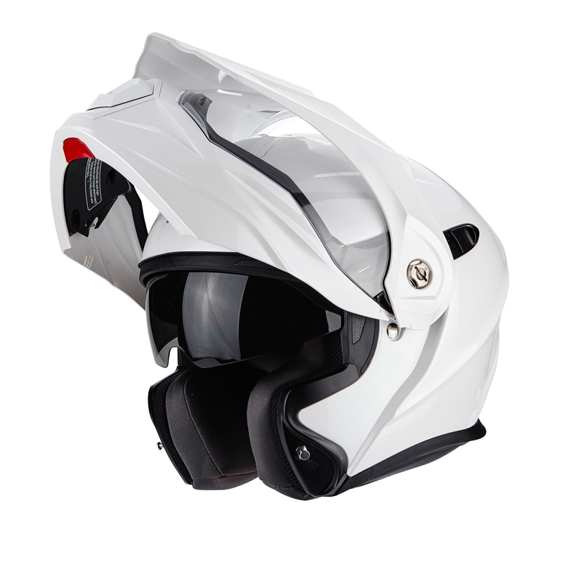 Eduro čelada Scorpion ADX-1 Solid pearl white