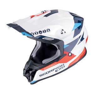 Scorpion VX-16 EVO AIR ROD motokros čelada bela-rdeča-modra