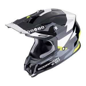 Scorpion VX-16 EVO AIR ROD motokros čelada črno-fluo rumena