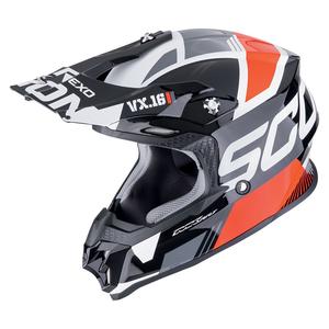 Scorpion VX-16 EVO AIR ANALOG motokros čelada črno-rdeča