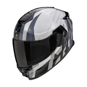 Integralna motoristična čelada Scorpion EXO-GT SP AIR TOURADVEN biserno bela-srebrna