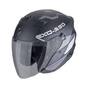 Odprta motoristična čelada SCORPION EXO-230 BAND mat črno-srebrna