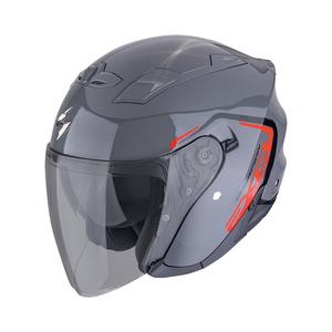 Odprta motoristična čelada SCORPION EXO-230 CIT-E sivo-rdeča