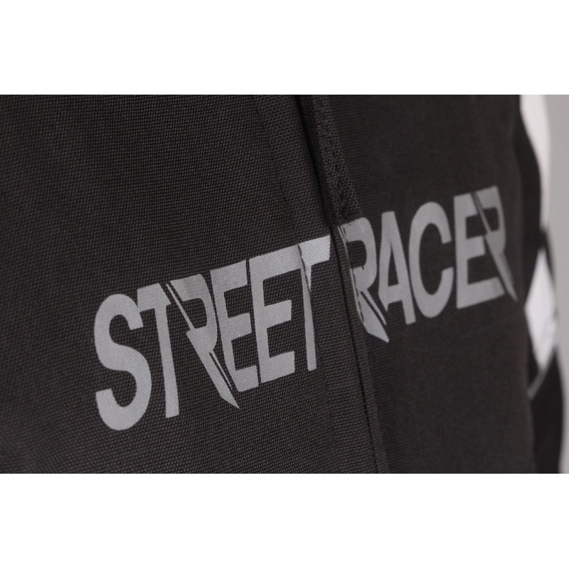 Street Racer Spark črno-bela motoristična jakna