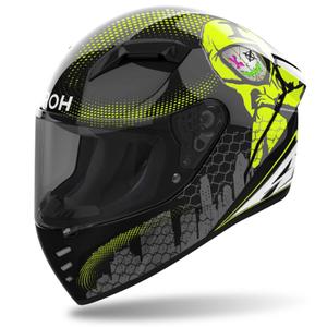 Integralna motoristična čelada Airoh CONNOR Gamer črno-siva-fluo rumena