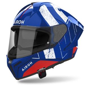 Integralna motoristična čelada Airoh MATRYX Scope modro-rdeča
