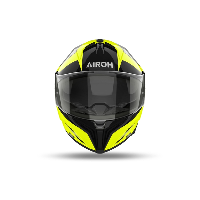 Integralna motoristična čelada Airoh MATRYX Thron rumena