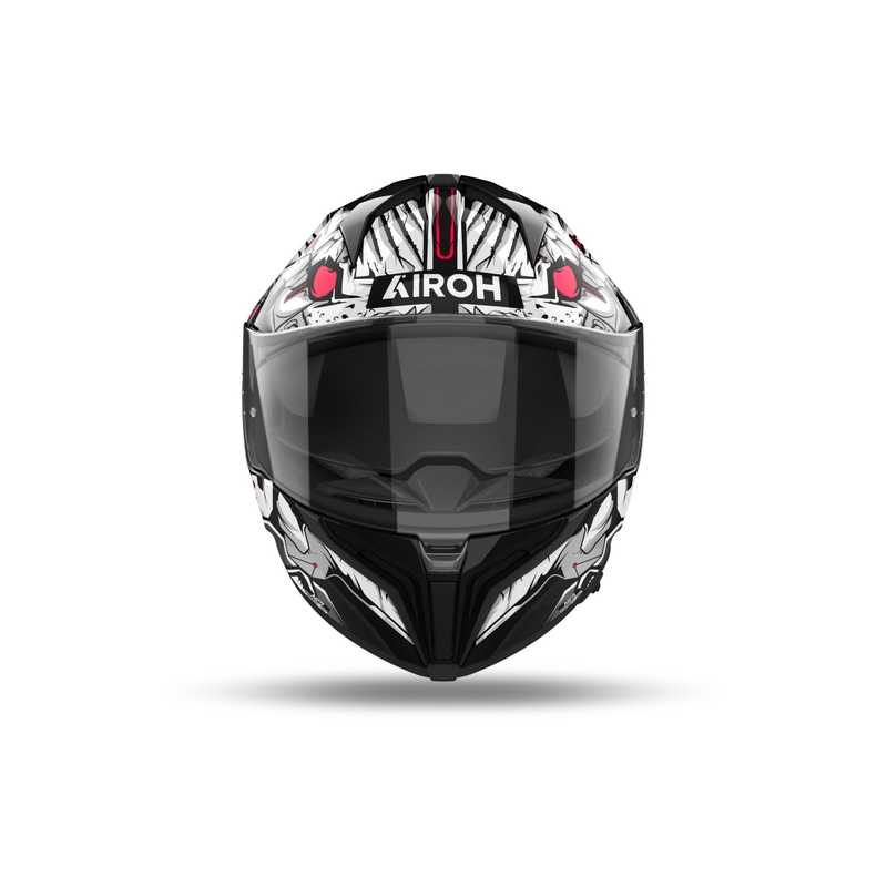 Integralna motoristična čelada Airoh MATRYX Nytro sijajna črno-bela