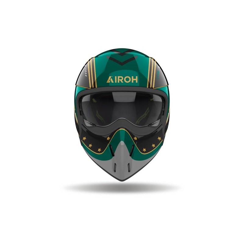 Modularna motoristična čelada Airoh J110 Command glossy green