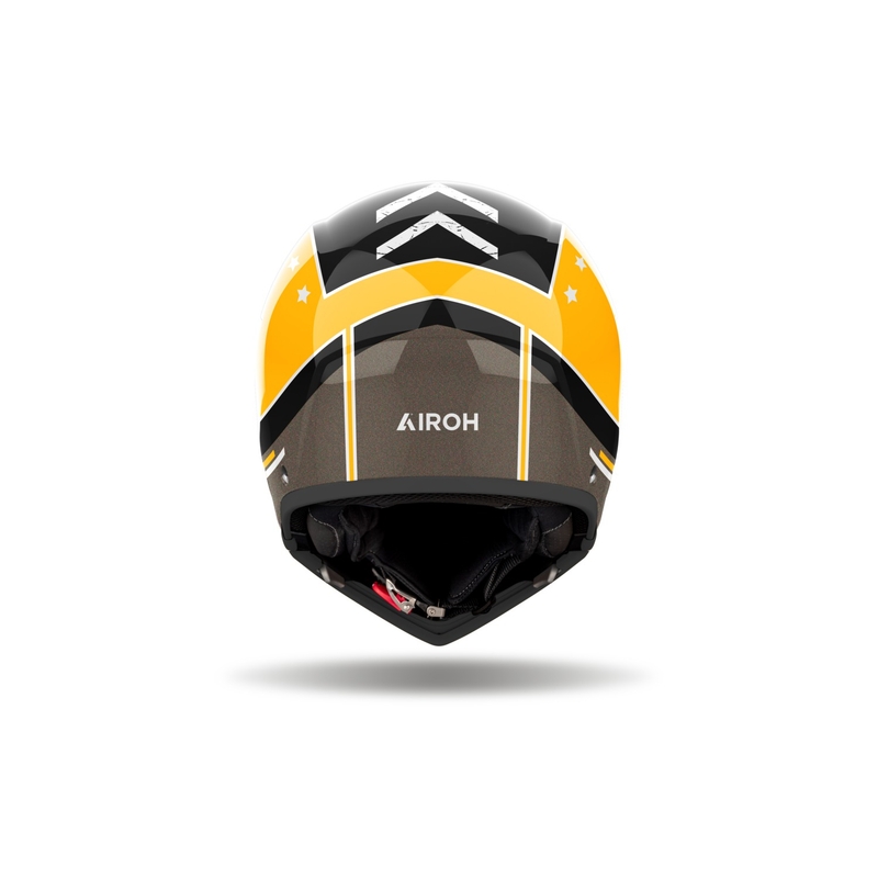Modularna motoristična čelada Airoh J110 Command sijajno rumena