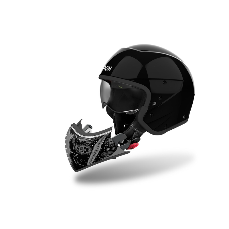 Modularna motoristična čelada Airoh J110 Paesly glossy black