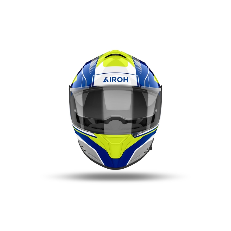 Integralna motoristična čelada Airoh SPARK 2 Chrono sijoča modro-rumena