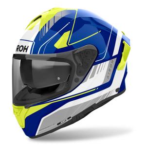 Integralna motoristična čelada Airoh SPARK 2 Chrono sijoča modro-rumena