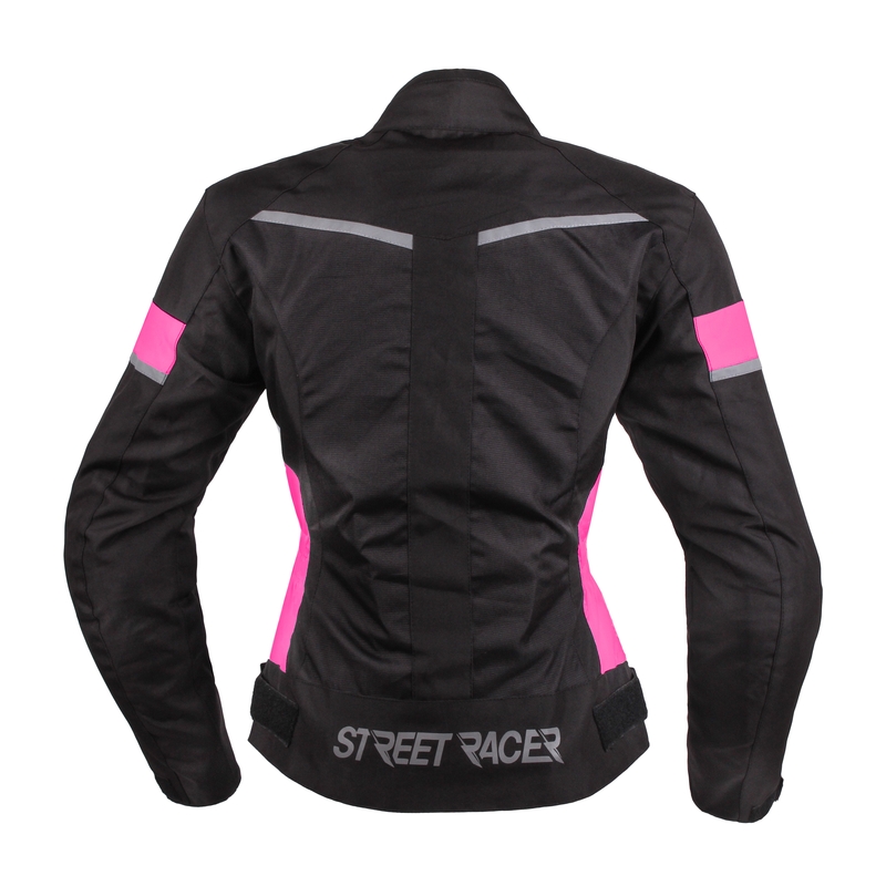Ženske motoristične jakne Street Racer Betty Black, White and Pink razprodaja
