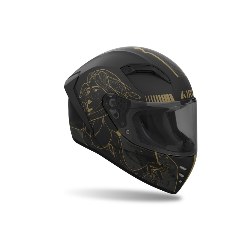 Integrirana motoristična čelada Airoh CONNOR Titan mat črna