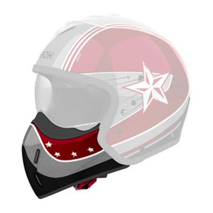 Ščitnik za brado za čelade Airoh J110 Command sijajno rdeč