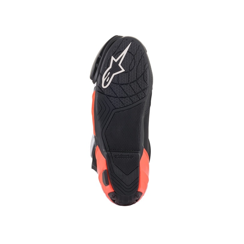 Motoristični škornji Alpinestars Supertech R črno-fluo rdeče-belo-sivi