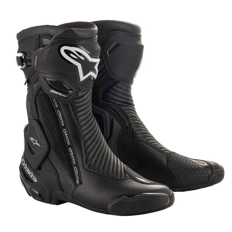 Motoristični škornji Alpinestars SMX Plus 2 Gore-Tex črno-srebrni