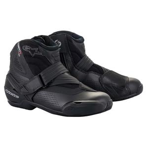 Črni motoristični škornji Alpinestars SMX-1 R Vented