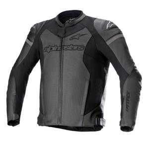 Usnjena motoristična jakna Alpinestars GP Force Airflow črno-črna