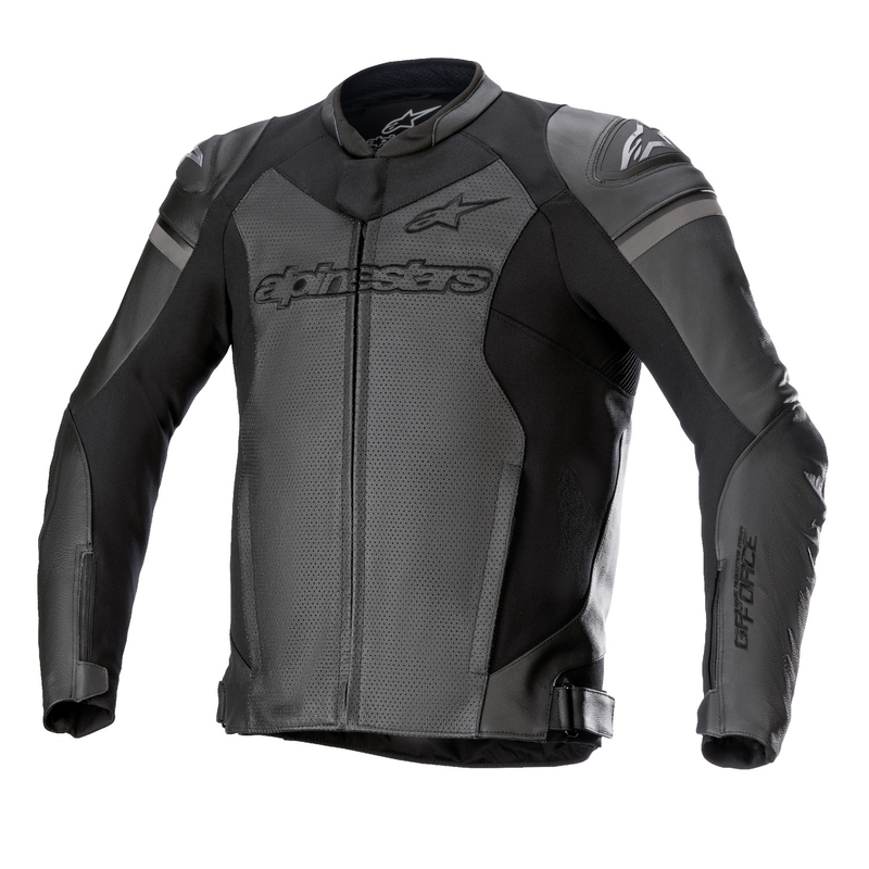 Usnjena motoristična jakna Alpinestars GP Force Airflow črno-črna